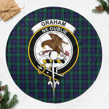 Graham of Menteith Tartan Christmas Tree Skirt with Family Crest