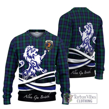 Graham of Menteith Tartan Ugly Sweater with Alba Gu Brath Regal Lion Emblem