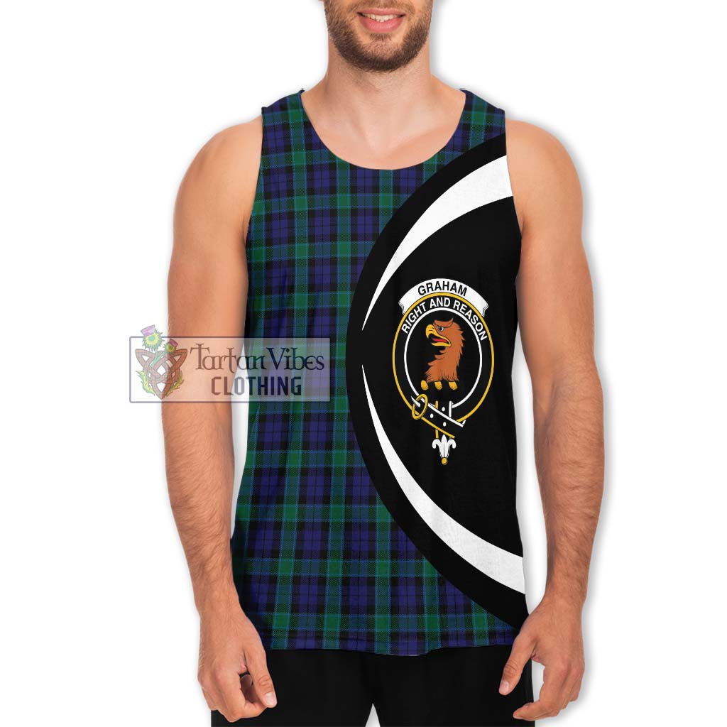 Graham of Menteith Tartan Men's Tank Top with Family Crest Circle Style Men - Tartan Vibes Clothing