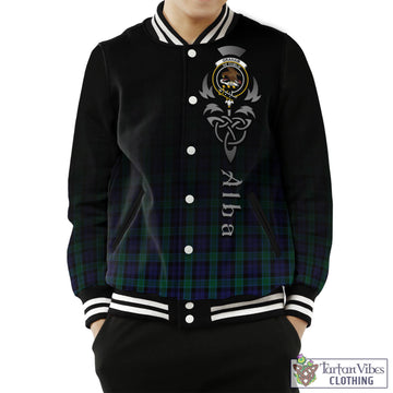 Graham of Menteith Tartan Baseball Jacket Featuring Alba Gu Brath Family Crest Celtic Inspired