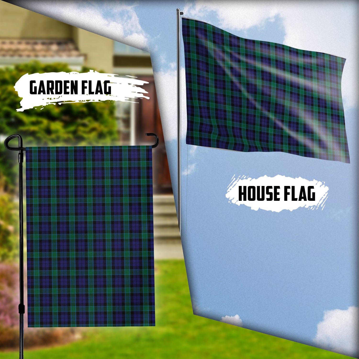 Graham of Menteith Tartan Flag Garden Flag (Vertical) - Tartan Vibes Clothing