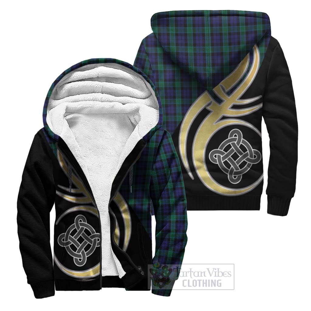 Graham of Menteith Tartan Sherpa Hoodie with Family Crest and Celtic Symbol Style Unisex S - Tartan Vibes Clothing