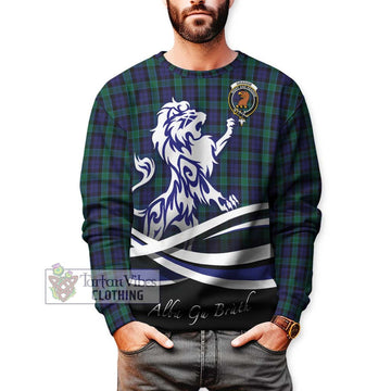 Graham of Menteith Tartan Sweatshirt with Alba Gu Brath Regal Lion Emblem