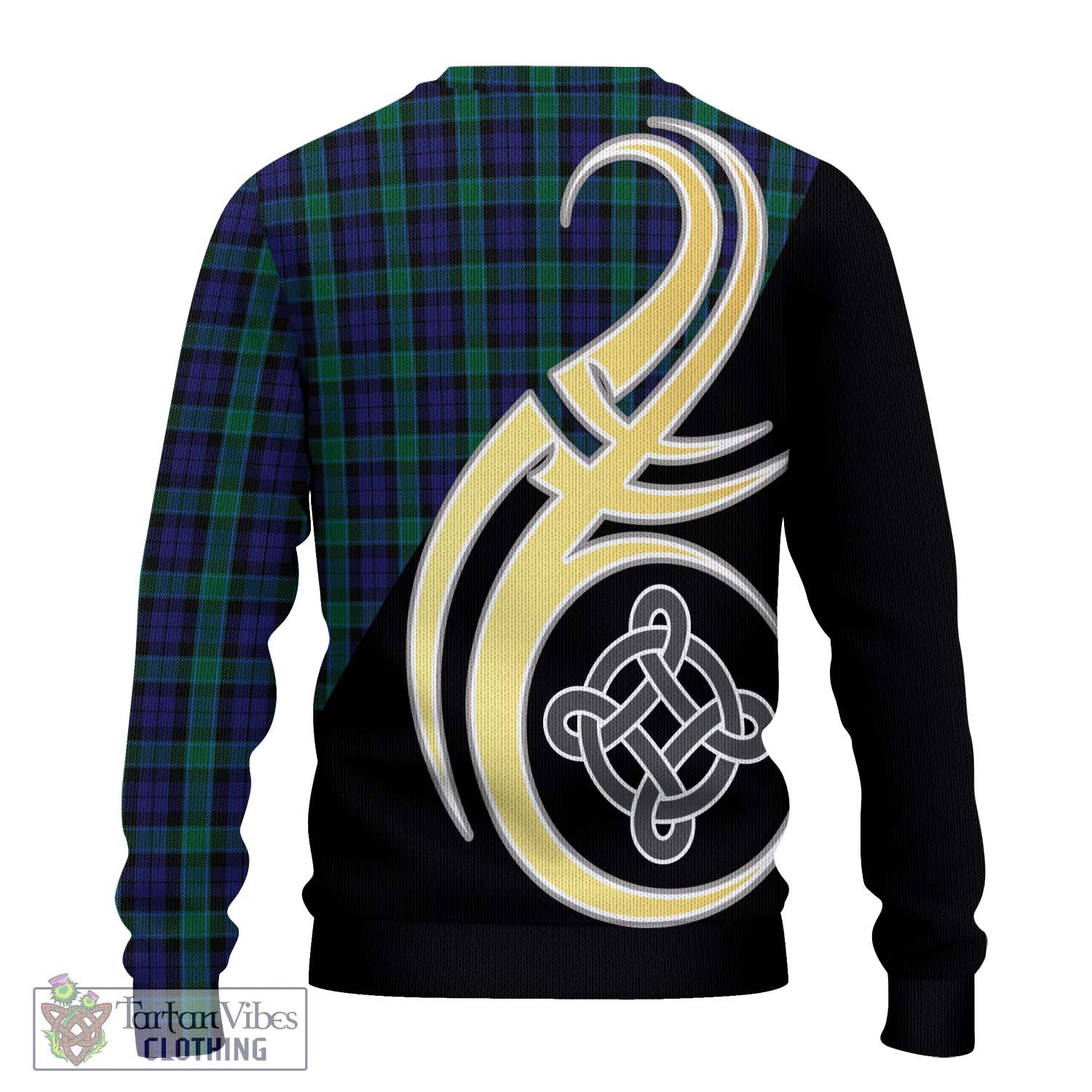 Graham of Menteith Tartan Knitted Sweater with Family Crest and Celtic Symbol Style - Tartan Vibes Clothing