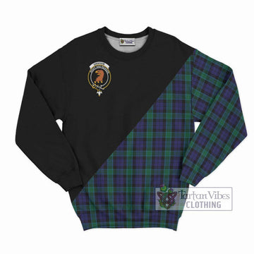 Graham of Menteith Tartan Sweatshirt with Family Crest and Military Logo Style