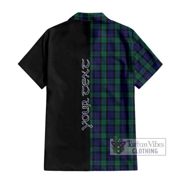 Graham of Menteith Tartan Short Sleeve Button Shirt with Family Crest and Half Of Me Style