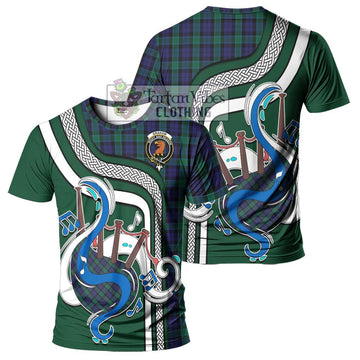 Graham of Menteith Tartan T-Shirt with Epic Bagpipe Style