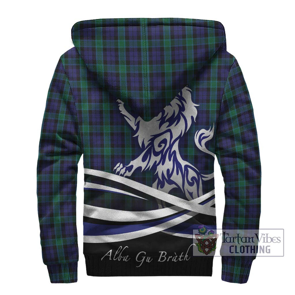 Graham of Menteith Tartan Sherpa Hoodie with Alba Gu Brath Regal Lion Emblem - Tartanvibesclothing Shop