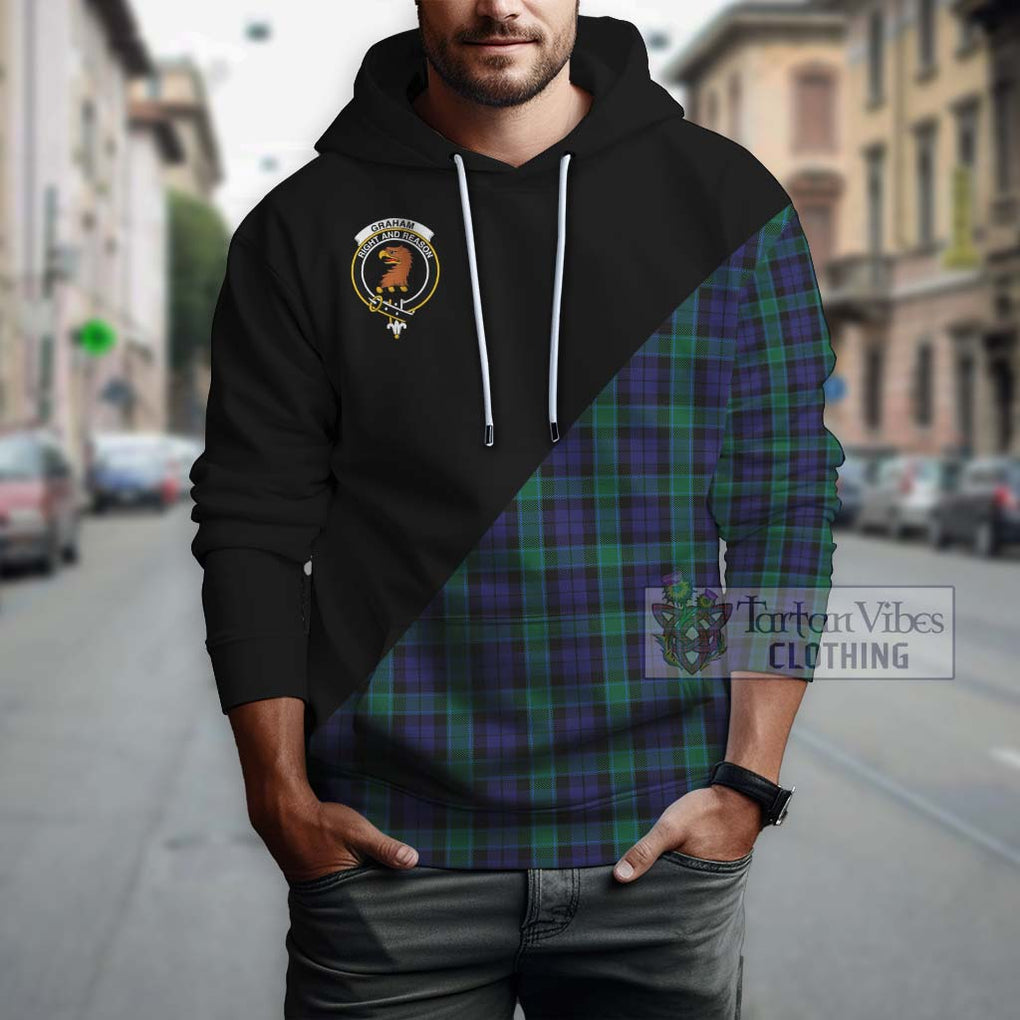 Graham of Menteith Tartan Hoodie with Family Crest and Military Logo Style - Tartanvibesclothing Shop