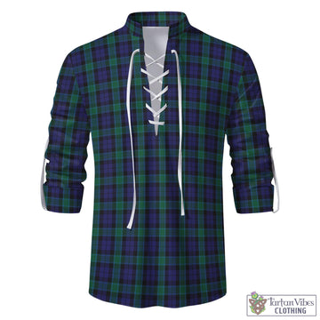 Graham of Menteith Tartan Men's Scottish Traditional Jacobite Ghillie Kilt Shirt