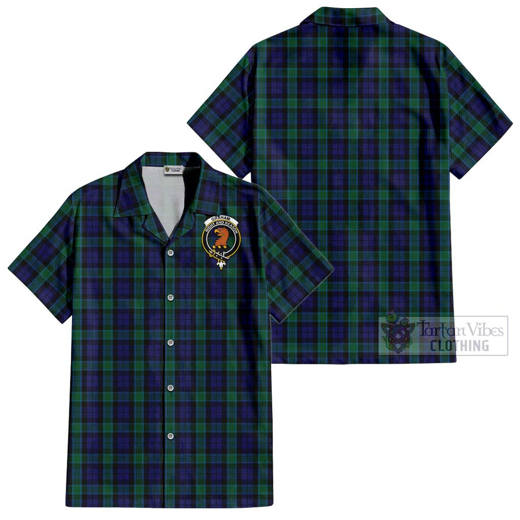 Graham of Menteith Tartan Cotton Hawaiian Shirt with Family Crest Kid - Tartan Vibes Clothing