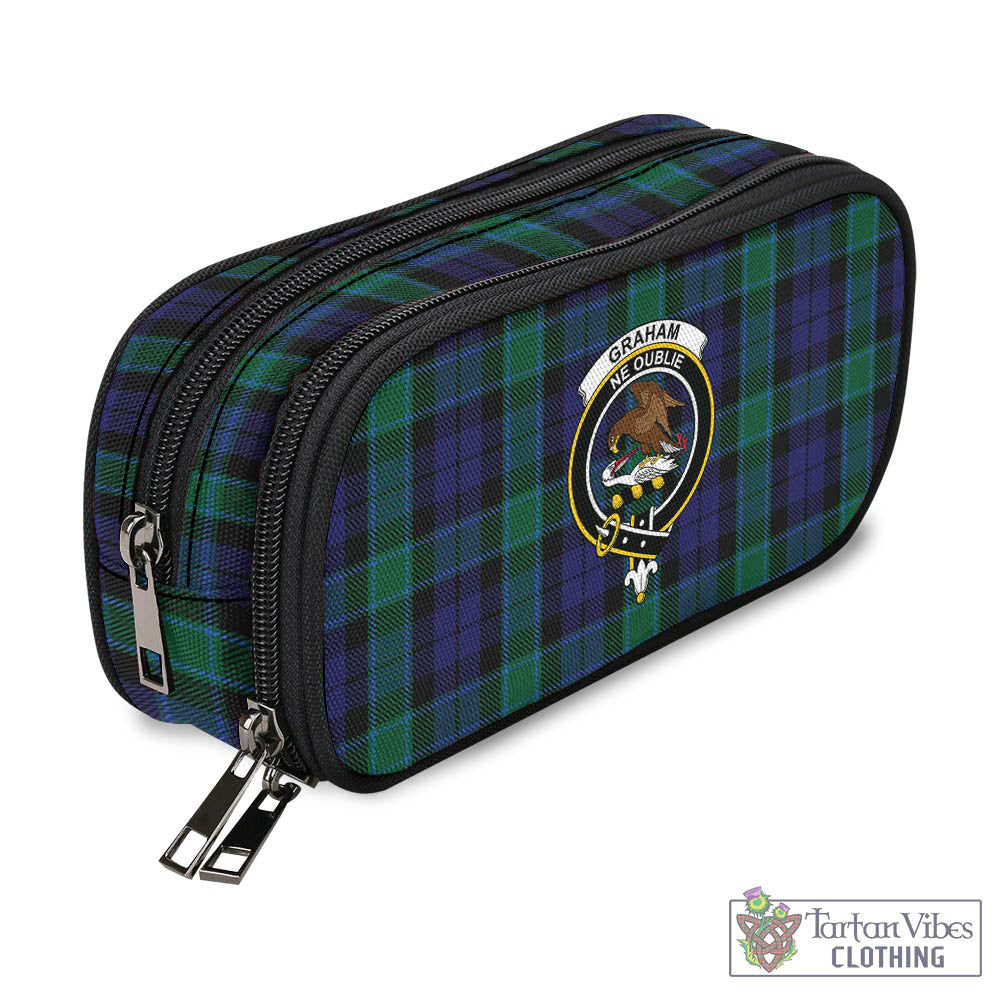 Tartan Vibes Clothing Graham of Menteith Tartan Pen and Pencil Case with Family Crest