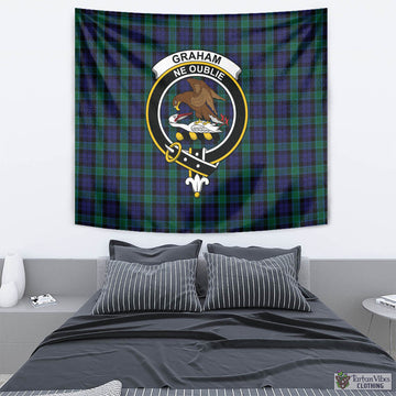 Graham of Menteith Tartan Tapestry Wall Hanging and Home Decor for Room with Family Crest