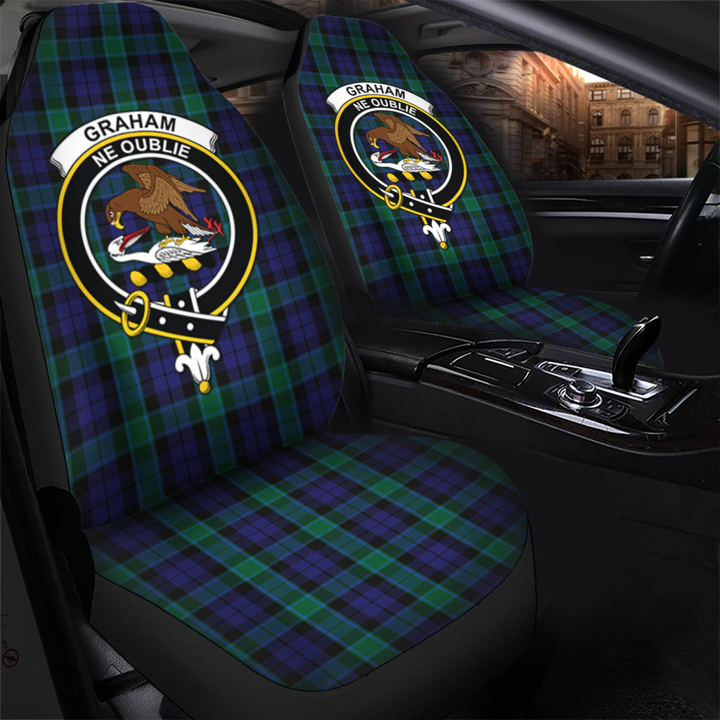 Graham of Menteith Tartan Car Seat Cover with Family Crest - Tartanvibesclothing