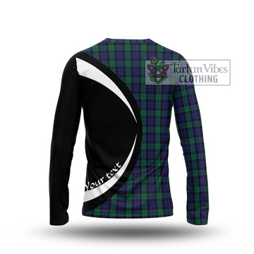 Graham of Menteith Tartan Long Sleeve T-Shirt with Family Crest Circle Style