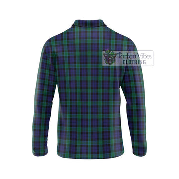 Graham of Menteith Tartan Long Sleeve Polo Shirt with Family Crest DNA In Me Style