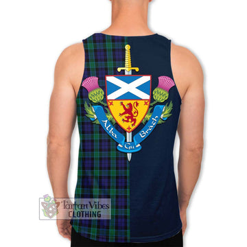 Graham of Menteith Tartan Men's Tank Top Alba with Scottish Lion Royal Arm Half Style