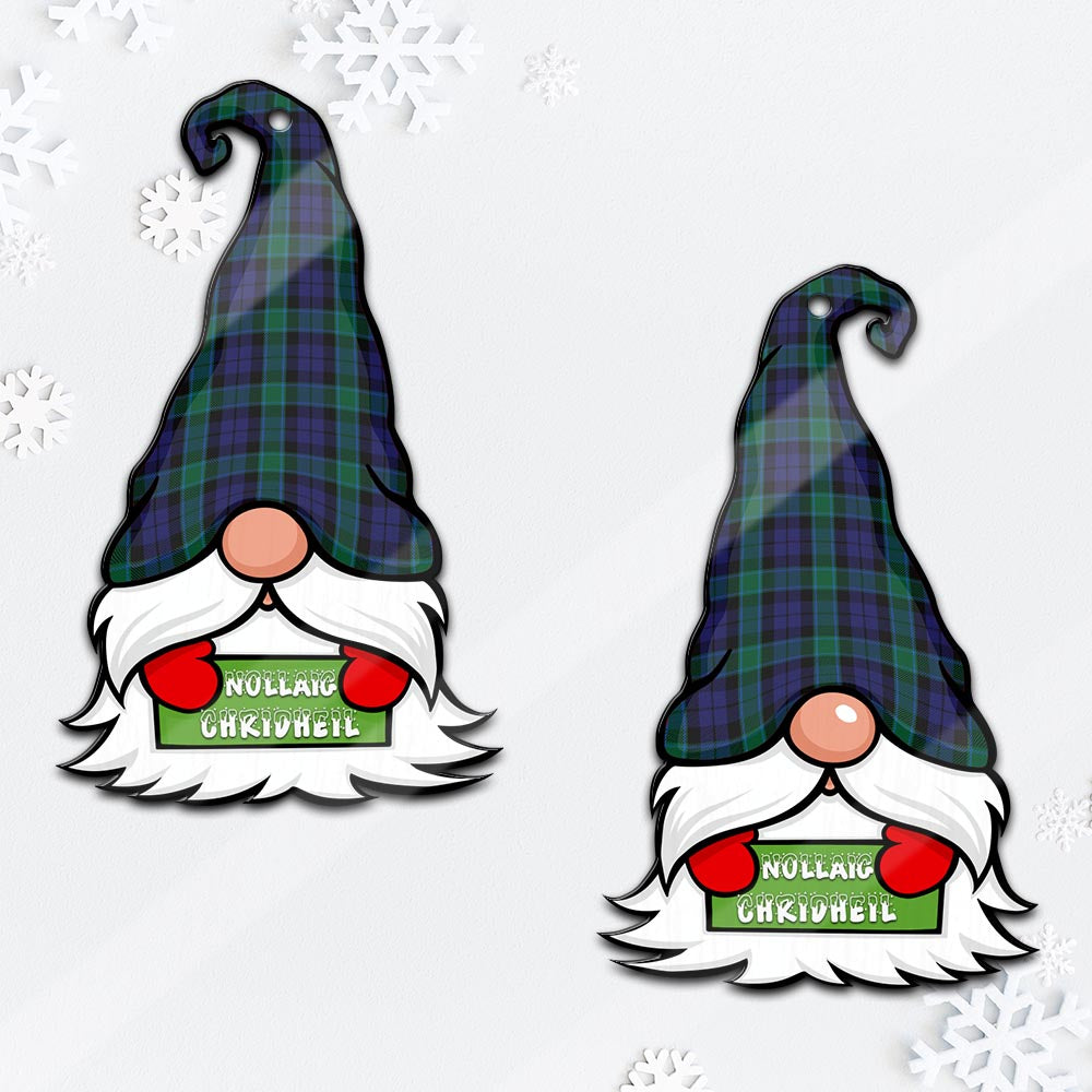 Graham of Menteith Gnome Christmas Ornament with His Tartan Christmas Hat Mica Ornament - Tartanvibesclothing