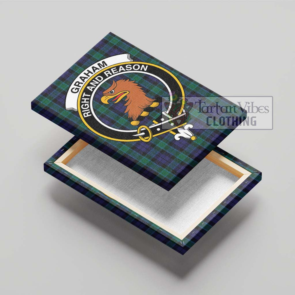 Graham of Menteith Tartan Canvas Print Wall Art with Family Crest - Tartan Vibes Clothing