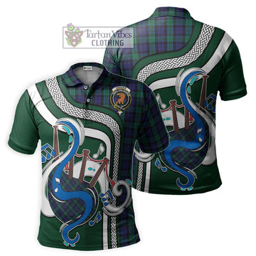 Graham of Menteith Tartan Polo Shirt with Epic Bagpipe Style