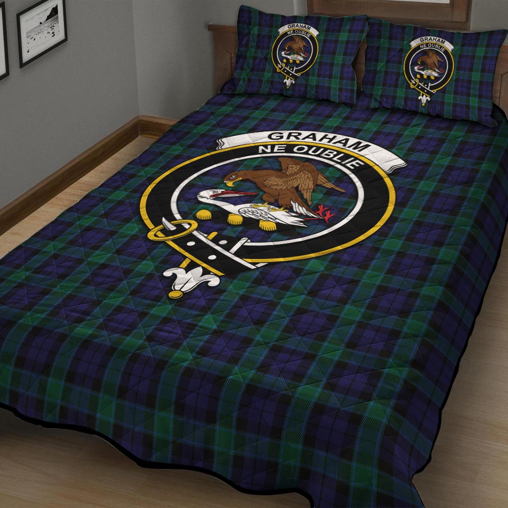 Graham of Menteith Tartan Quilt Bed Set with Family Crest - Tartan Vibes Clothing