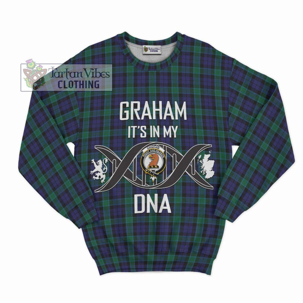 Graham of Menteith Tartan Sweatshirt with Family Crest DNA In Me Style - Tartanvibesclothing Shop