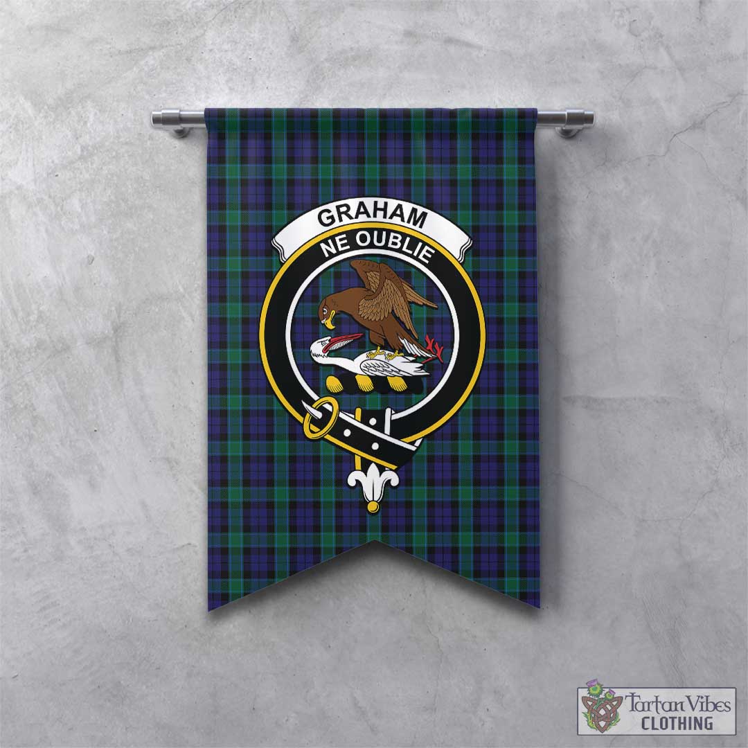 Tartan Vibes Clothing Graham of Menteith Tartan Gonfalon, Tartan Banner with Family Crest