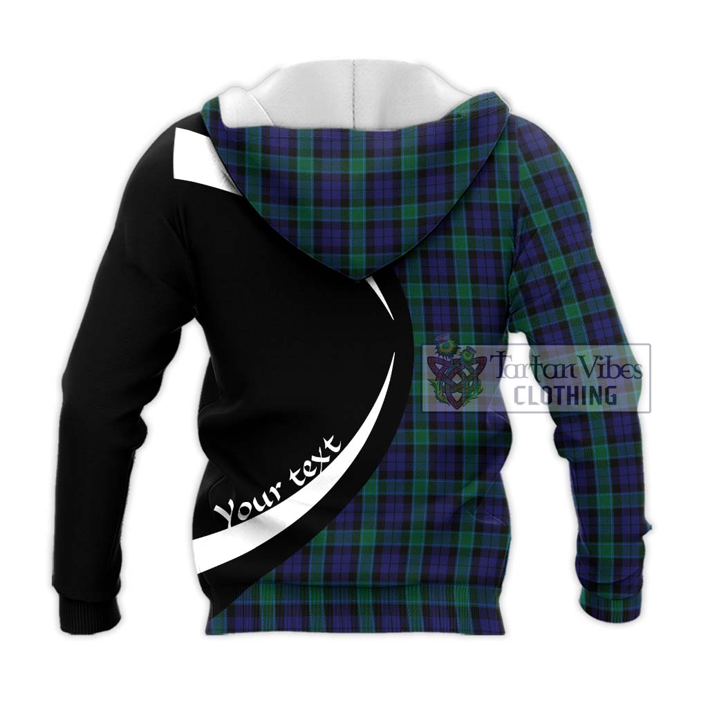 Graham of Menteith Tartan Knitted Hoodie with Family Crest Circle Style - Tartan Vibes Clothing