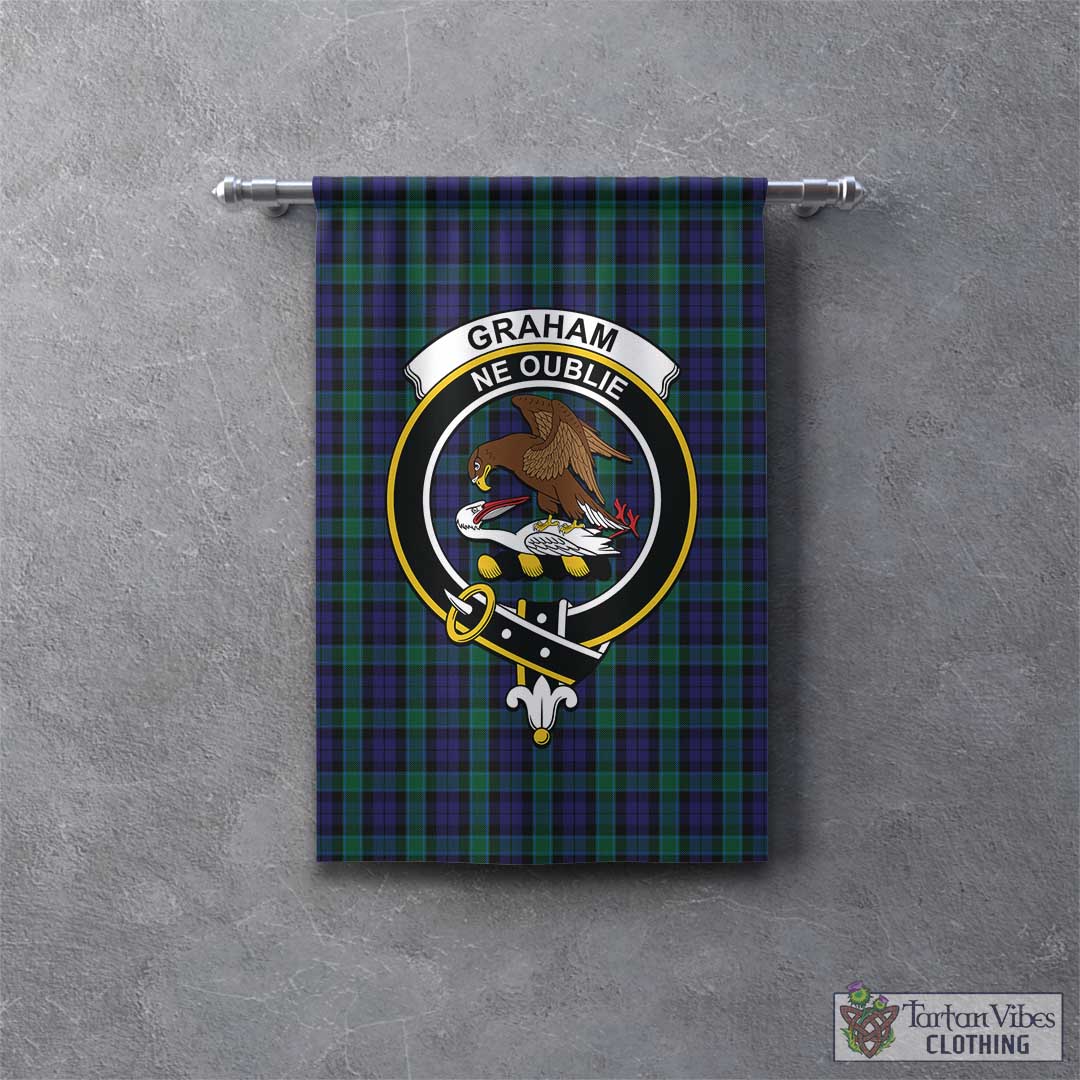 Tartan Vibes Clothing Graham of Menteith Tartan Gonfalon, Tartan Banner with Family Crest