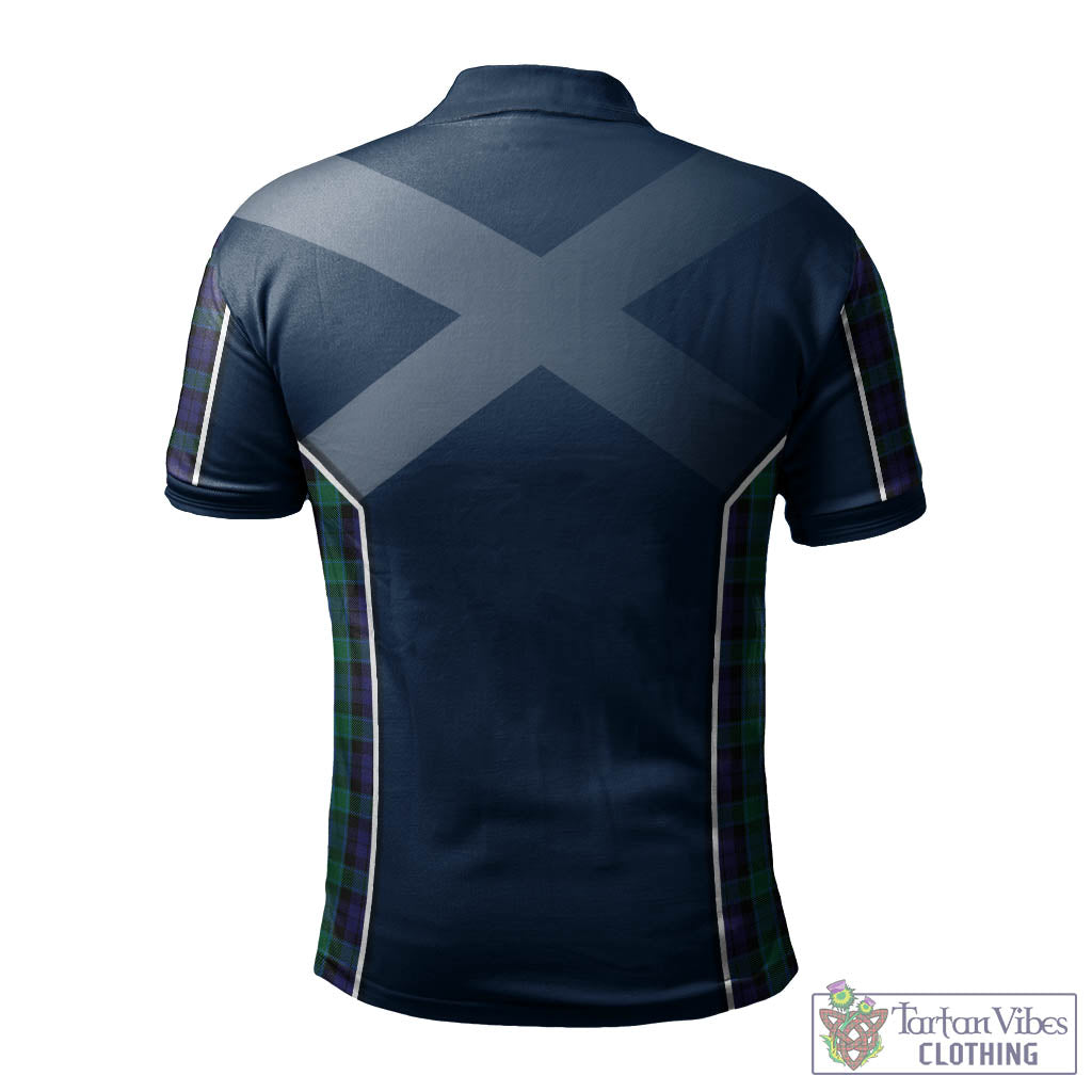 Tartan Vibes Clothing Graham of Menteith Tartan Men's Polo Shirt with Family Crest and Scottish Thistle Vibes Sport Style