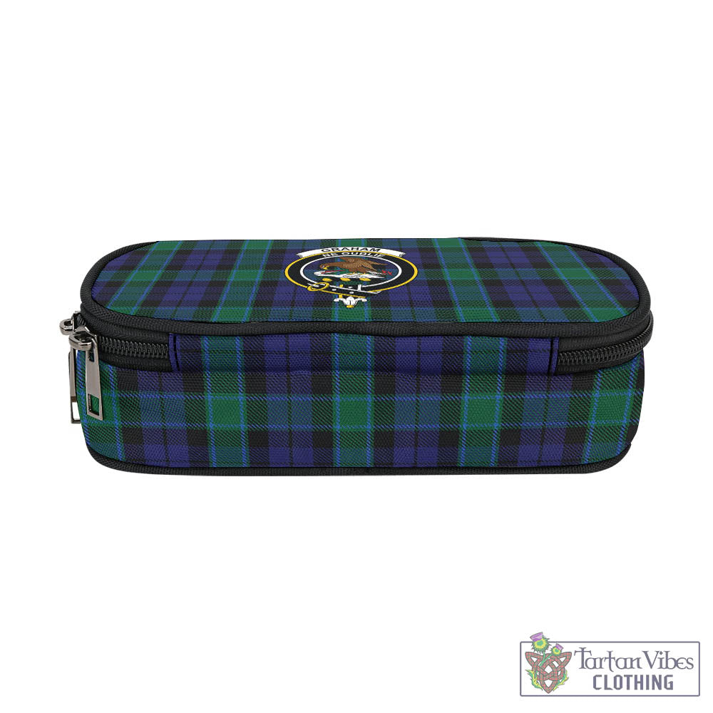 Tartan Vibes Clothing Graham of Menteith Tartan Pen and Pencil Case with Family Crest