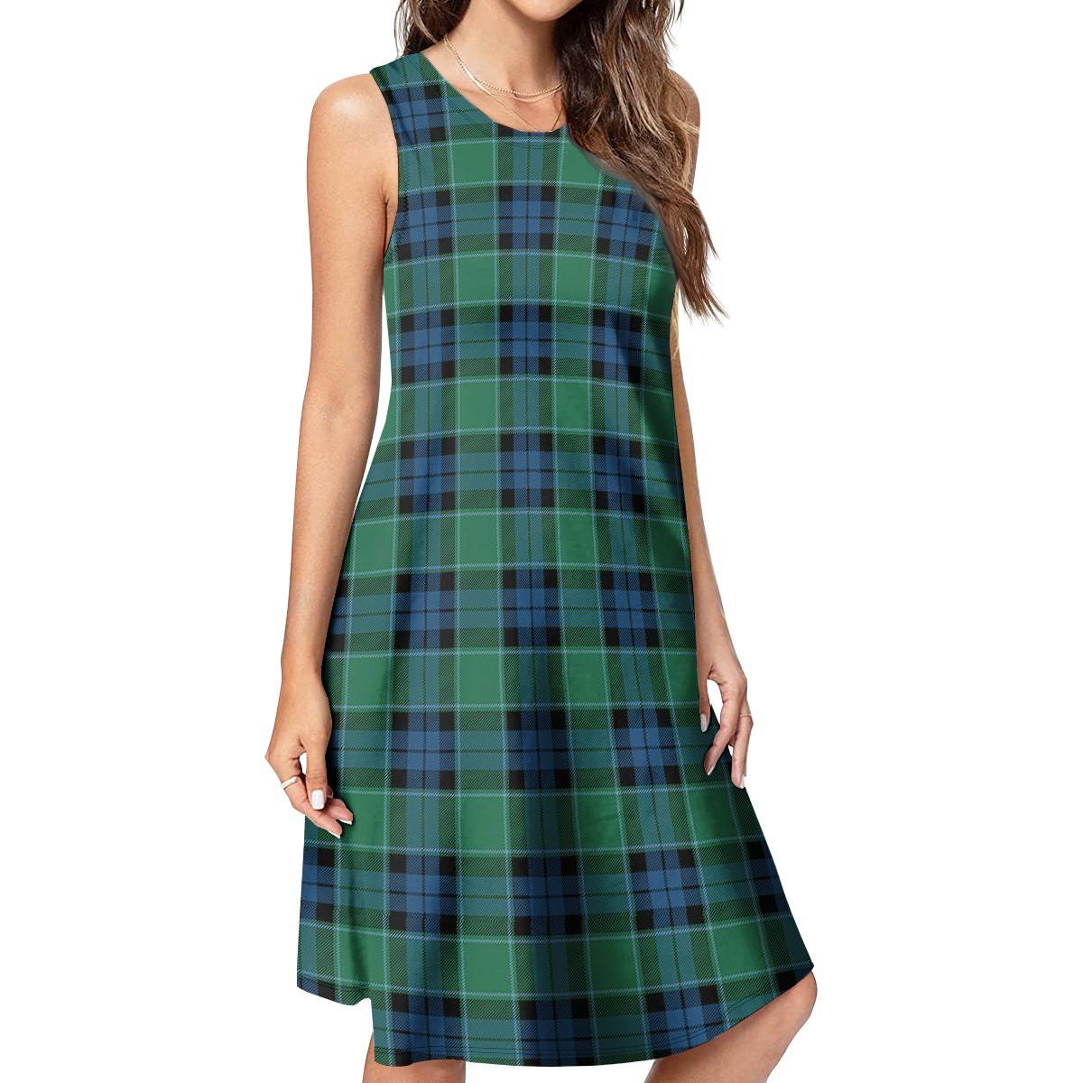 Graham of Menteith Ancient Tartan Womens Casual Dresses - Tartanvibesclothing