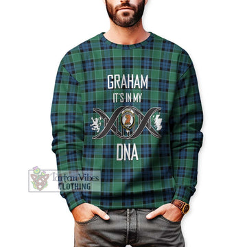 Graham of Menteith Ancient Tartan Sweatshirt with Family Crest DNA In Me Style