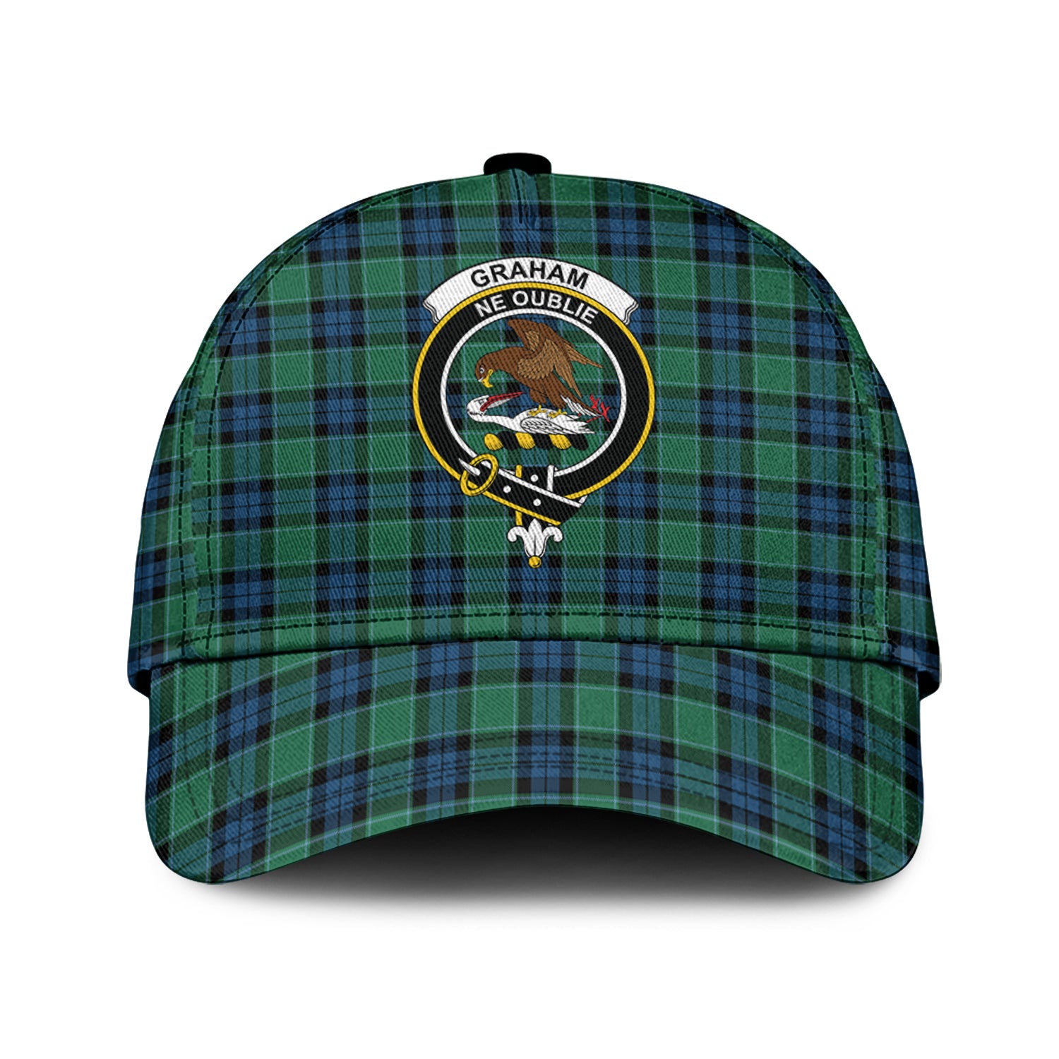 Graham of Menteith Ancient Tartan Classic Cap with Family Crest Classic Cap Universal Fit - Tartan Vibes Clothing