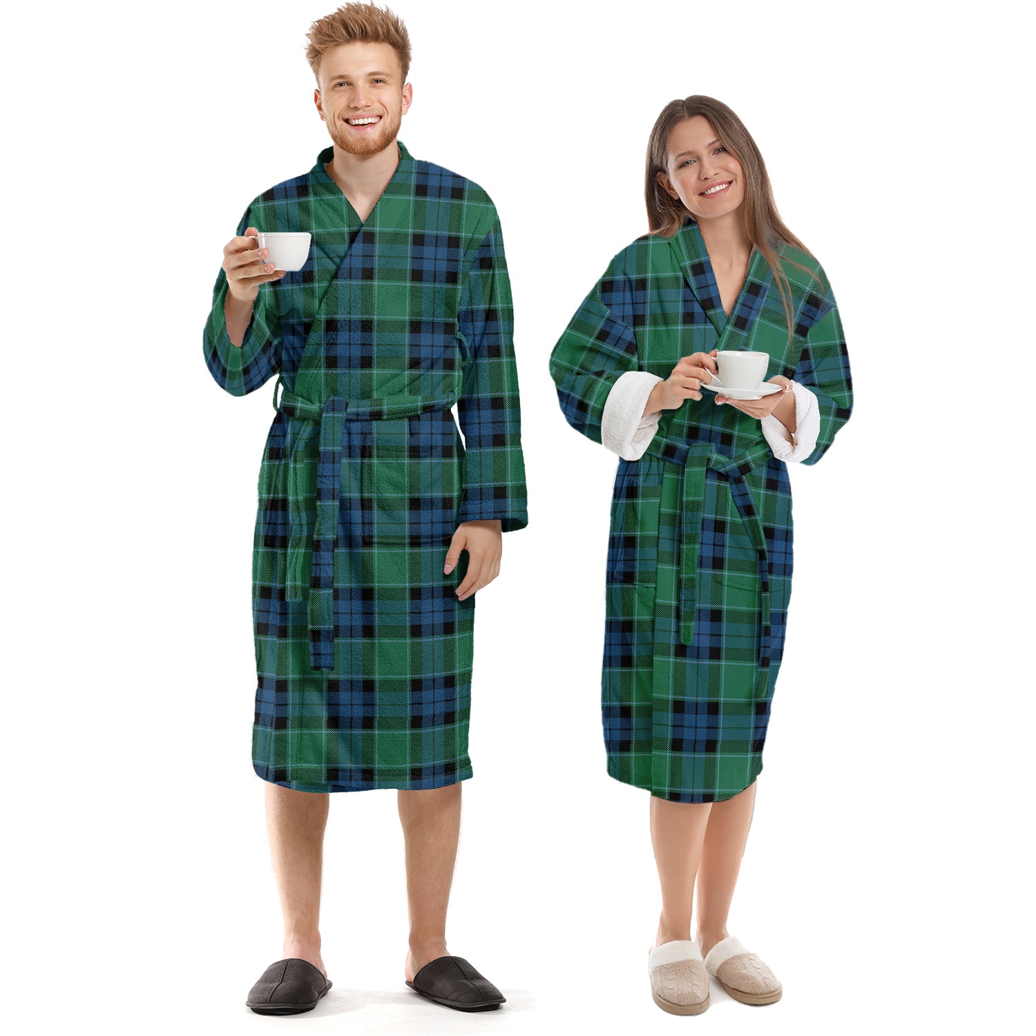 Graham of Menteith Ancient Tartan Bathrobe Unisex S - Tartan Vibes Clothing