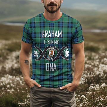 Graham of Menteith Ancient Tartan T-Shirt with Family Crest DNA In Me Style