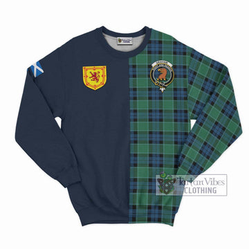 Graham of Menteith Ancient Tartan Sweatshirt Alba with Scottish Lion Royal Arm Half Style