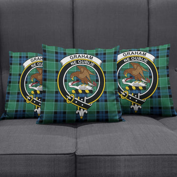 Graham of Menteith Ancient Tartan Pillow Cover with Family Crest