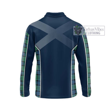 Graham of Menteith Ancient Tartan Long Sleeve Polo Shirt with Family Crest and Lion Rampant Vibes Sport Style