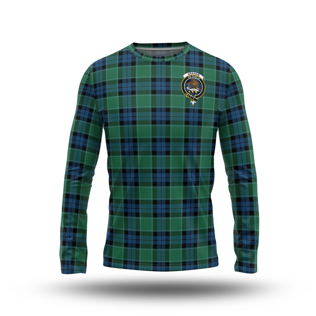 graham-of-menteith-ancient-tartan-long-sleeve-t-shirt-with-family-crest