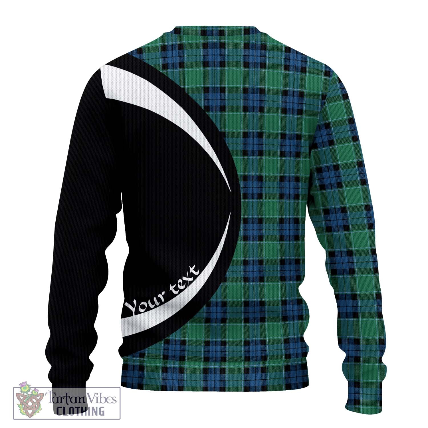 Graham of Menteith Ancient Tartan Ugly Sweater with Family Crest Circle Style - Tartan Vibes Clothing