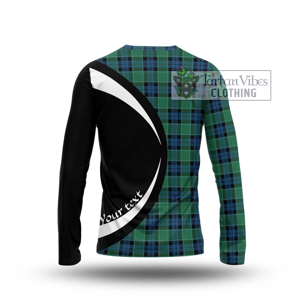 Graham of Menteith Ancient Tartan Long Sleeve T-Shirt with Family Crest Circle Style - Tartan Vibes Clothing