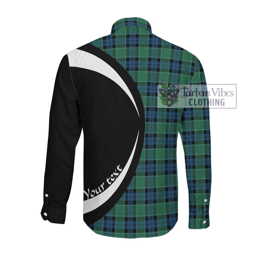 Graham of Menteith Ancient Tartan Long Sleeve Button Up with Family Crest Circle Style Men's Shirt - Tartan Vibes Clothing