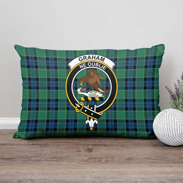 Graham of Menteith Ancient Tartan Pillow Cover with Family Crest