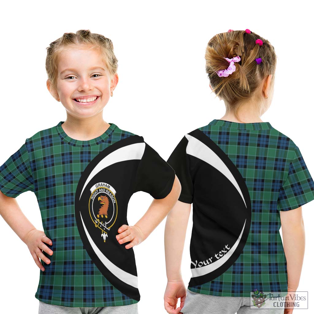 Graham of Menteith Ancient Tartan Kid T-Shirt with Family Crest Circle Style - Tartan Vibes Clothing