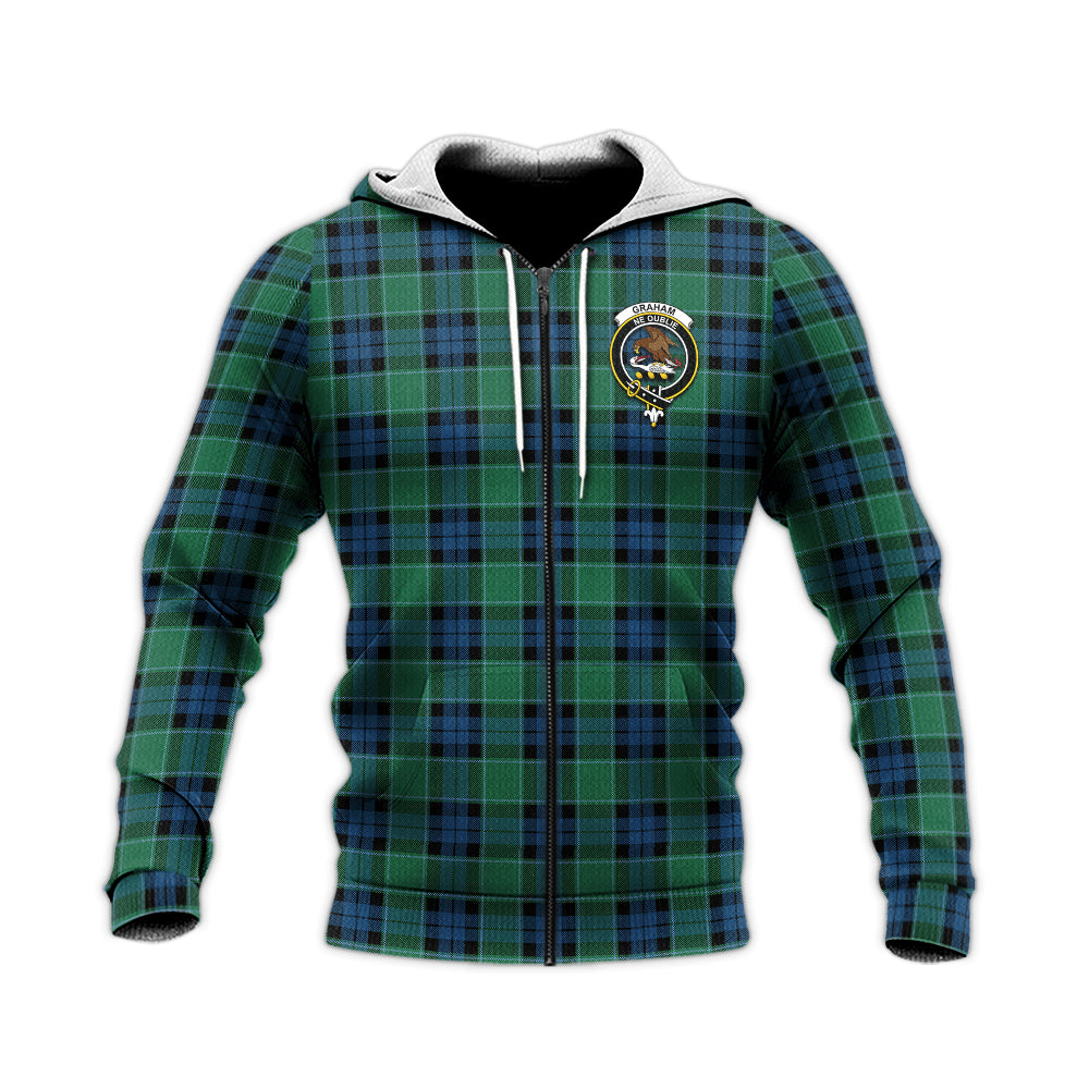 graham-of-menteith-ancient-tartan-knitted-hoodie-with-family-crest