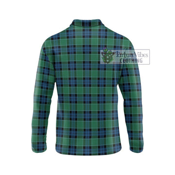 Graham of Menteith Ancient Tartan Long Sleeve Polo Shirt with Family Crest DNA In Me Style