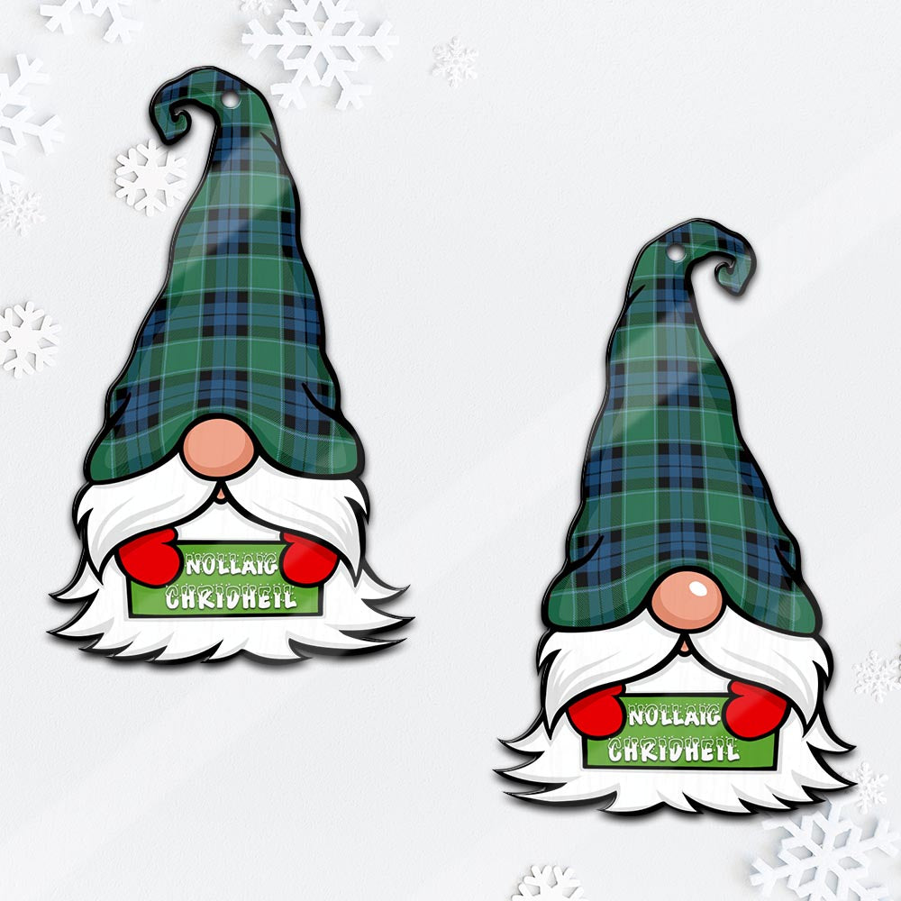 Graham of Menteith Ancient Gnome Christmas Ornament with His Tartan Christmas Hat Mica Ornament - Tartanvibesclothing