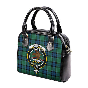 Graham of Menteith Ancient Tartan Shoulder Handbags with Family Crest