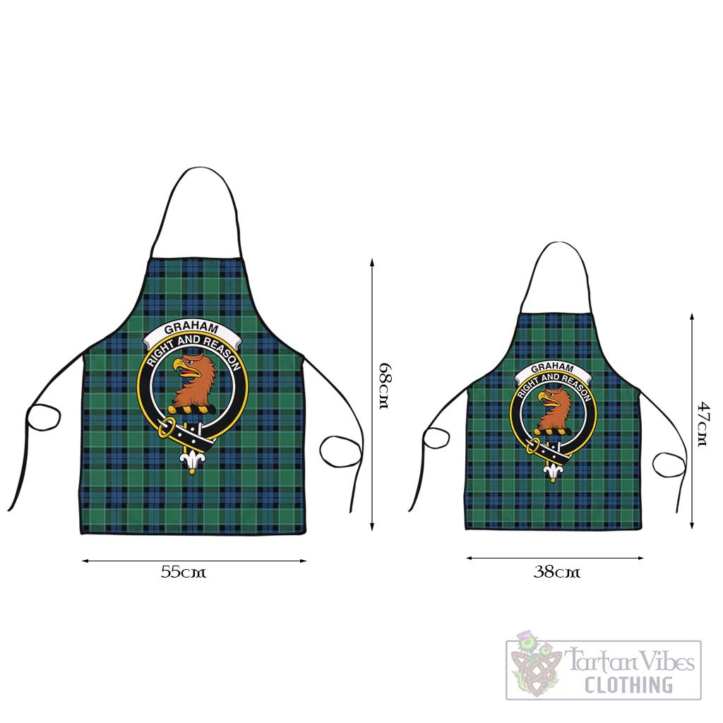 Graham of Menteith Ancient Tartan Apron with Family Crest Black L 55x68 cm - Tartan Vibes Clothing